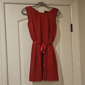 Tommy Hilfiger Red Pleated Mini Sundress